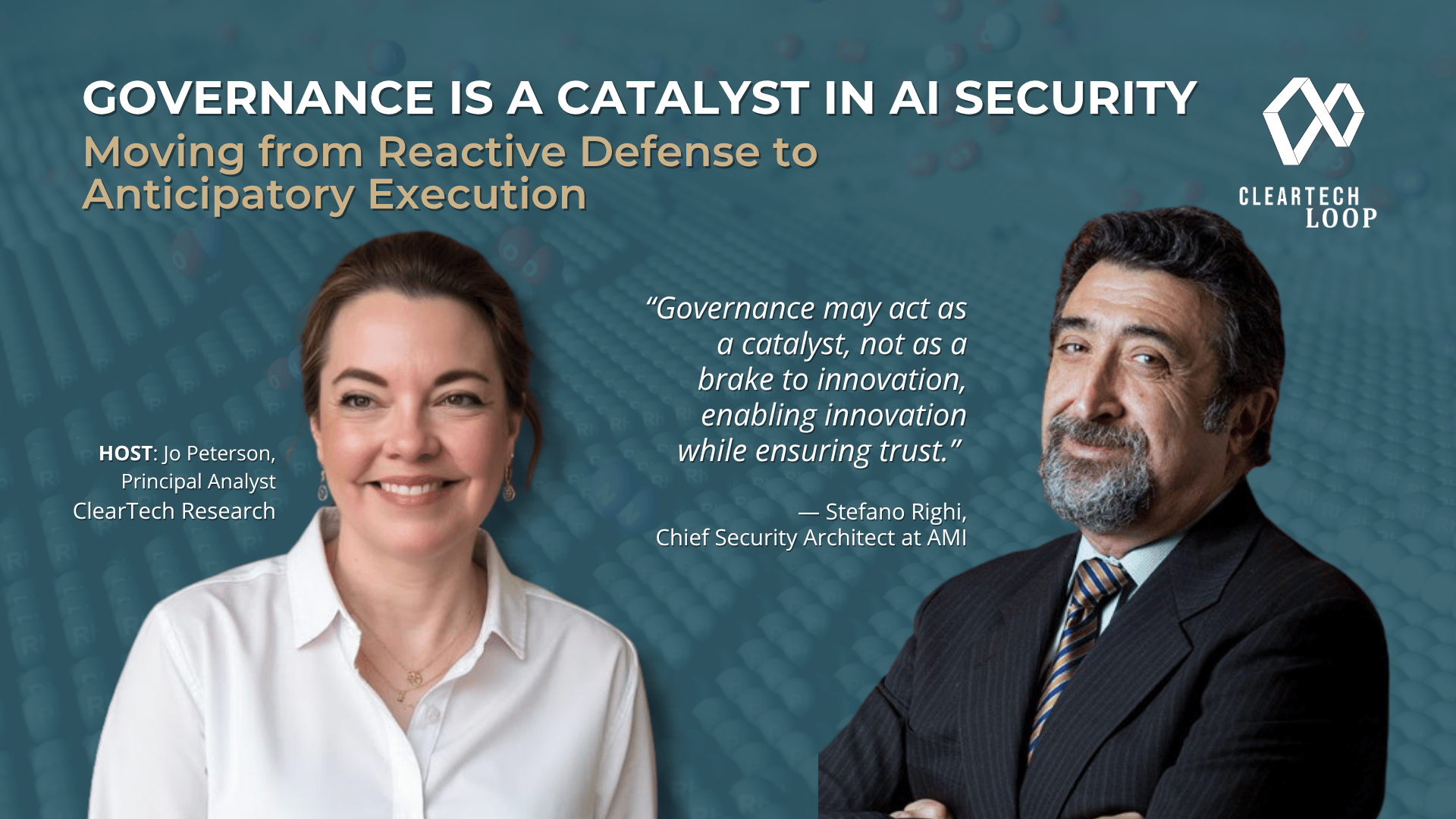 Governance is a Catalyst in AI Security Stefano Righi